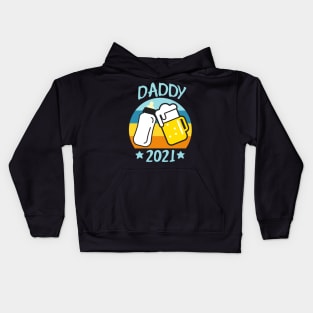 Daddy 2021 Father Papa Baby Birth funny Dad Mens Kids Hoodie